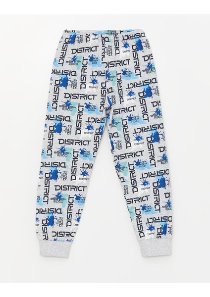 Bisiklet Yaka Baskılı Kısa Kollu Erkek Çocuk Pijama Takımı modelleri