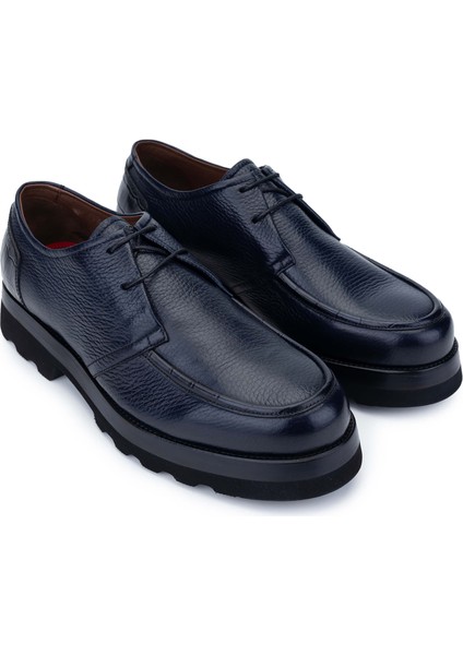 Erkek Deri Lacivert Casual Ayakkabı 477 67616 Erk Ayk SK24-25 Lacı Gyk/kroko