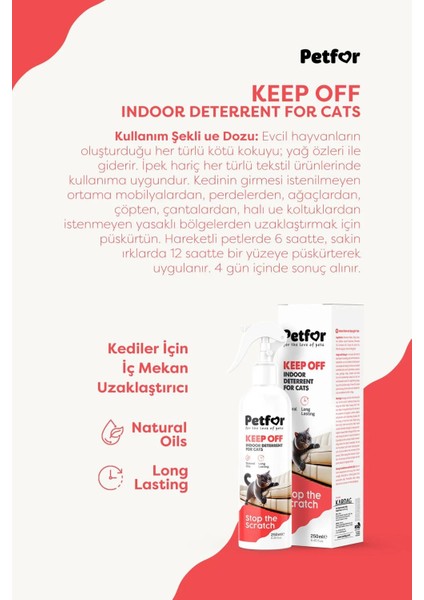 Istenmeyen Bölgelerden Kedi Uzaklaştırıcı Sprey 250 ml