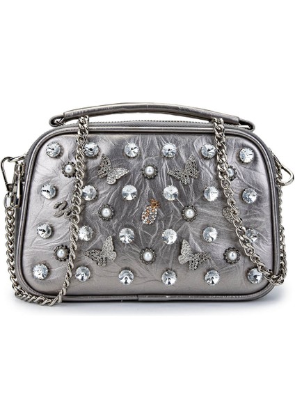 Kadın Vegan Metalik Omuz Çanta 921 26889 Bn Canta SK24-25 Pewter