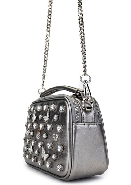 Kadın Vegan Metalik Omuz Çanta 921 26889 Bn Canta SK24-25 Pewter modelleri