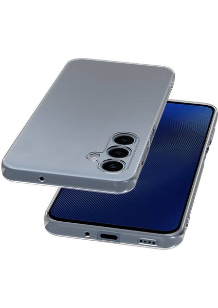 Galaxy S24 Fe Kılıf Zore Süper Silikon Kapak-Şeffaf-Şeffaf