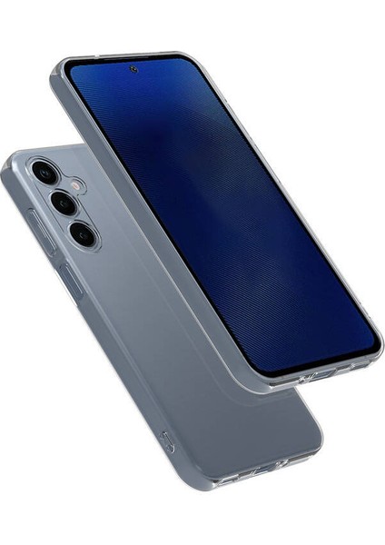 Galaxy S24 Fe Kılıf Zore Süper Silikon Kapak-Şeffaf-Şeffaf