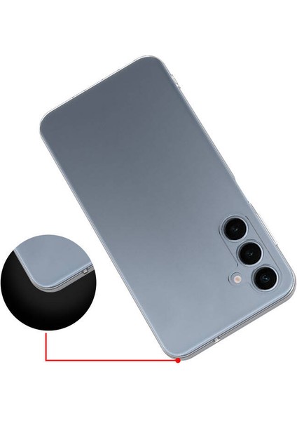 Galaxy S24 Fe Kılıf Zore Süper Silikon Kapak-Şeffaf-Şeffaf