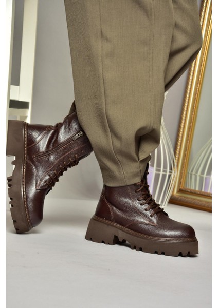 T380170003 Kahverengi Kalın Tabanlı Kadın Bot fırsatları