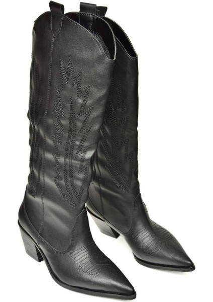 T267765209 Siyah Kovboy Model Kadın Çizme fırsatları