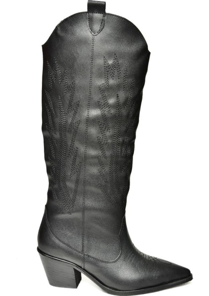 T267765209 Siyah Kovboy Model Kadın Çizme indirimleri