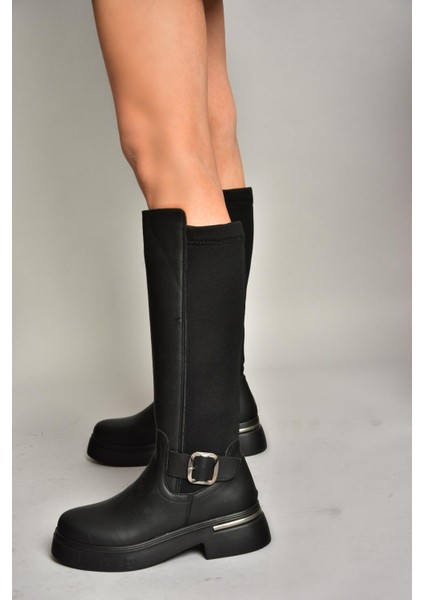 T996332009 Siyah Dalgıç Kumaş Klasik Çizme fiyatları
