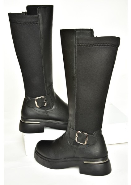 T996332009 Siyah Dalgıç Kumaş Klasik Çizme indirimleri