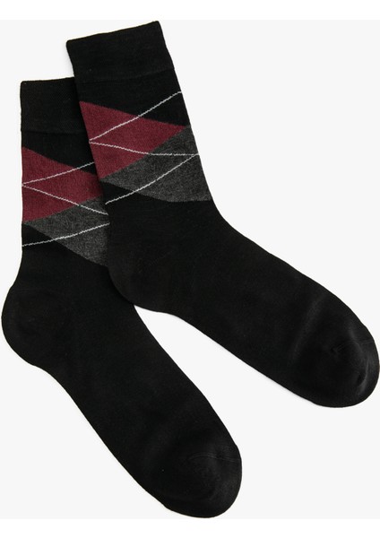 Soket Çorap Baklava Desenli Bambu Kumaş