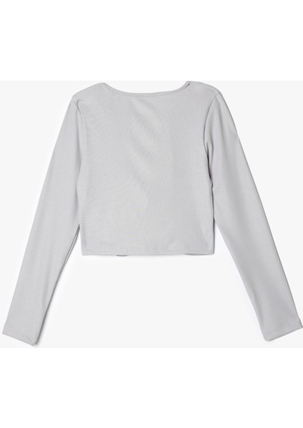 Tişört Pencere ve Düğüm Detaylı Uzun Kollu Kaşkorse fiyatları