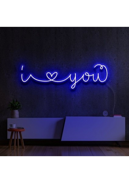 Neon LED Duvar Dekoratif Aydınlatma -I Love You, 75 x 15 cm -