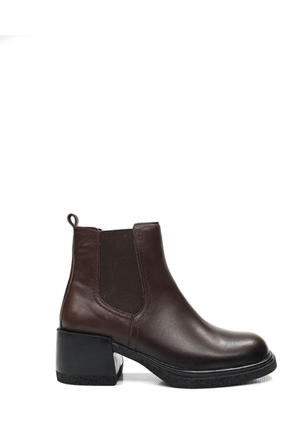 Kadın Hakiki Deri Lastikli Bot
