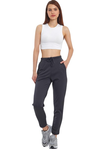 Kadın Akat Şardonlu Düz Paça Eşofman Altı