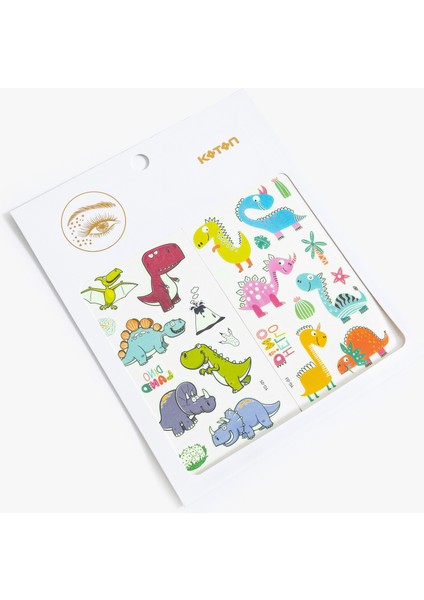 Yüz ve Vücut Sticker Seti Dinozor Şekilli