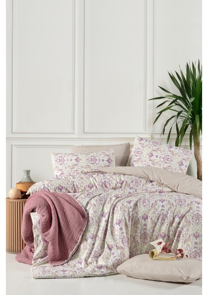 Lastikli Çarşaflı Çift Kişilik Nevresim Takımı Ivy