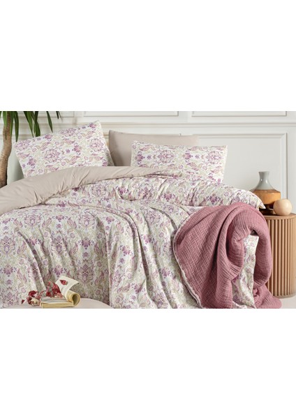 Lastikli Çarşaflı Çift Kişilik Nevresim Takımı Ivy fırsatları