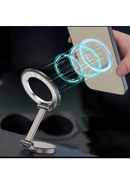 Katlanır Manyetik Araba Içi Magsafe Kompakt Cep Telefonu Tutucu 360 ° Dönebilen fiyatları