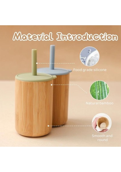 Besleme Bambu Bardaklarını Güvenli Bambu Gıda Sınıfı Pipetlerden Sızdırmaz Çocuk Su Bardakları Haline Getirelim (Yurt Dışından) fiyatları