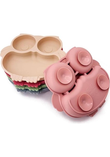 Küçük Çocukların Eğitimi ve Beslenmesi Için Uygun, Vantuzlu ve Yemek Tabağıyla Bpa Içermeyen Sevimli Baykuş Çocuk Kasesi (Yurt Dışından) modelleri