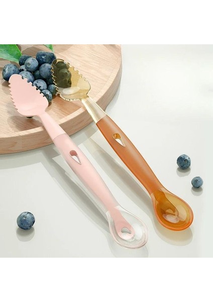 Meyve Gıda Takviyesi Dördü Bir Arada Spatula Plastik Kafa Çift Amaçlı Meyve Püresi Yumuşak Kaşık (Yurt Dışından) modelleri