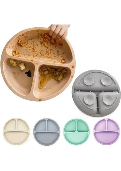 Yemek Tabağı, Çocuk Beslenme Tepsisi, Vantuzlu Kase, Düz Renkli Gülen Yüz Tabakları, Yürümeye Başlayan Çocuk Eğitim Sofra Takımı, Bpa Içermez (Yurt Dışından) fiyatları