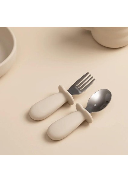 Çocuklar Için Düz Renk Gadget Sofra Seti, Yeni Yürümeye Başlayan Çocuklar Için Paslanmaz Çelik Gıda Besleme Kaşığı ve Çatal (Yurt Dışından) modelleri