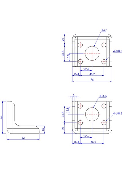 GH-36225 Montaj Braketi | GH-36224M Itmeli Çekmeli Kelepçe İçin Uyumlu Braket fiyatları