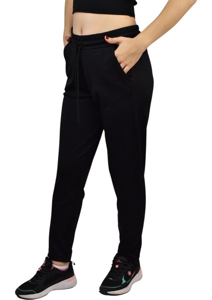 Kadın Akat Şardonlu Düz Paça Eşofman Altı