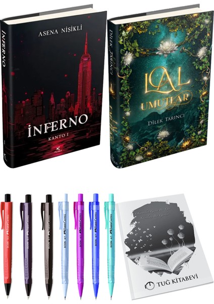 Lal Umutlar 1 Ciltli ve Inferno Kanto I Ciltli Asena Nişikli 2li Set