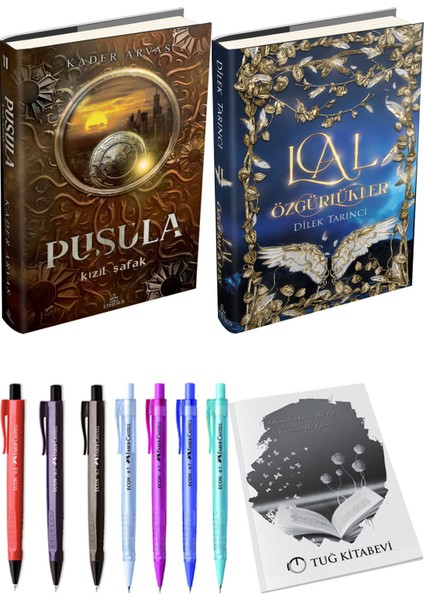 Lal Özgürlükler 2 Ciltli ve Pusula 2 Kızıl Şafak Ciltli Kader Arvas 2li Set