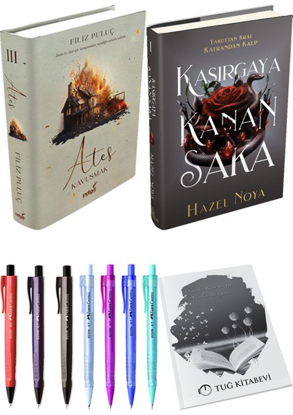 Kasırgaya Kanan Saka 1 Ciltli ve Ateş Kavuşmak 3 Ciltli Filiz Puluç 2li Set