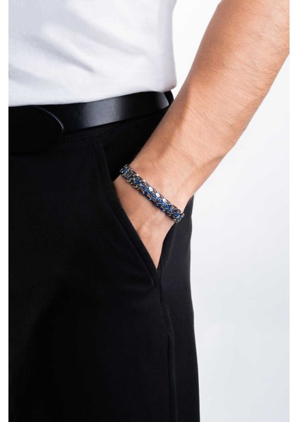 Lapis Taşlı Çelik Erkek Bileklik modelleri