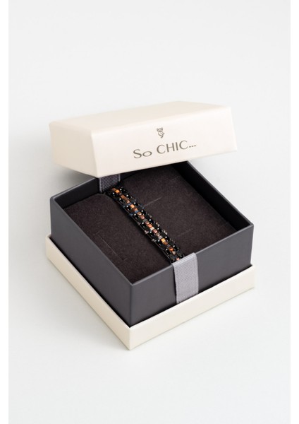 Kaplan Gözü Taşlı Çelik Erkek Bileklik indirimleri