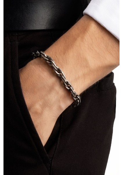 Modern Stil 21 cm Çelik Erkek Zincir Bileklik fırsatları