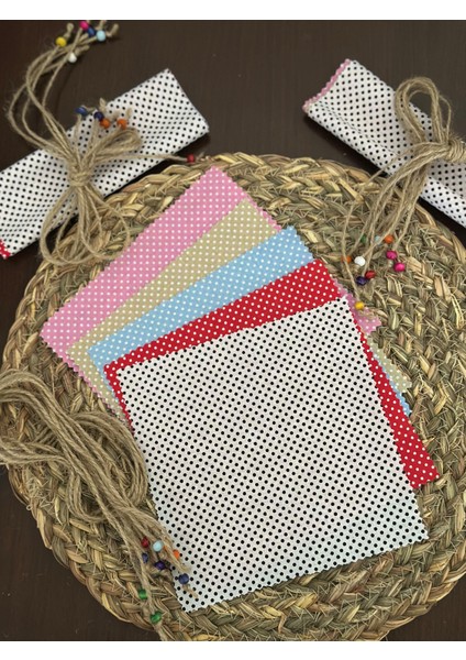 5 Li Renkli Puantiyeli Kokteyl Peçetesi/ Kahve Yanı Sunum Peçetesi