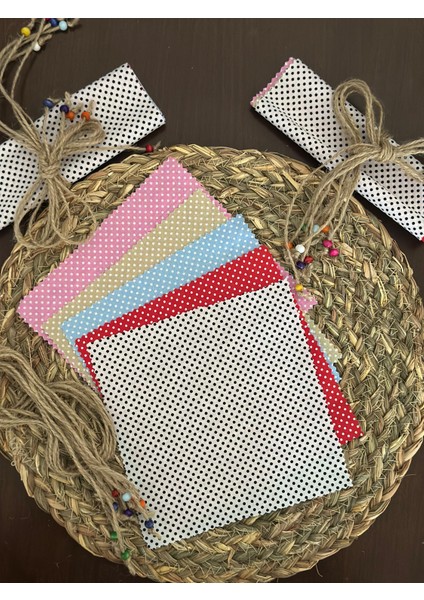 5 Li Renkli Puantiyeli Kokteyl Peçetesi/ Kahve Yanı Sunum Peçetesi modelleri