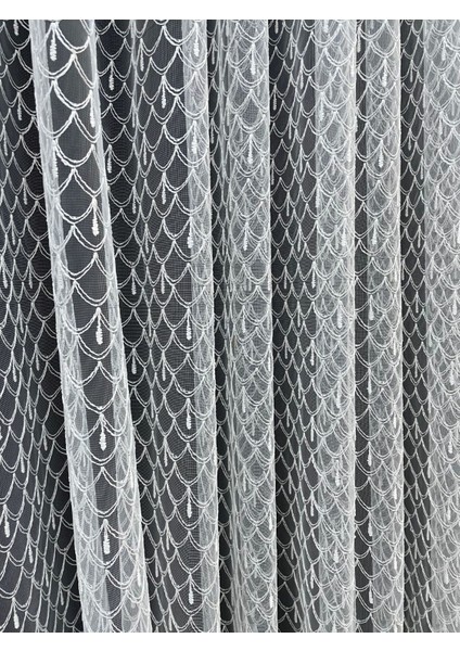 Damla Desenli 1'e 2 Seyrek Pileli Tül Perde indirimleri