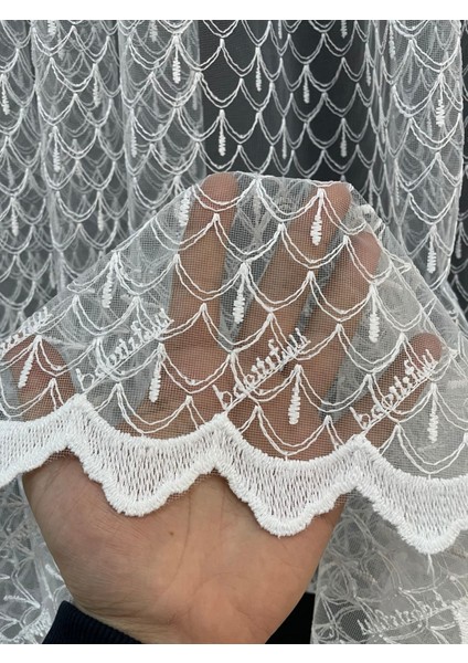 Damla Desenli 1'e 2,5 Orta Pileli Tül Perde fırsatları