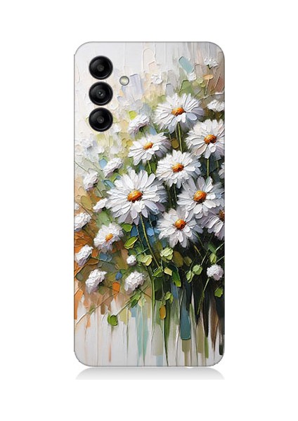 Samsung Galaxy A35 Uyumlu Papatya Buketi Desenli Silikon Kılıf
