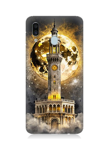 Samsung Galaxy A30 Uyumlu Saat Kulesi Desenli Silikon Kılıf