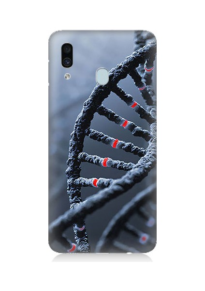 Samsung Galaxy A30 Uyumlu Dna Sarmalı Desenli Silikon Kılıf