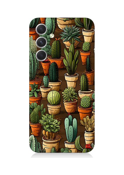 Samsung Galaxy A54 Uyumlu Kaktüs Koleksiyonu Desenli Silikon Kılıf