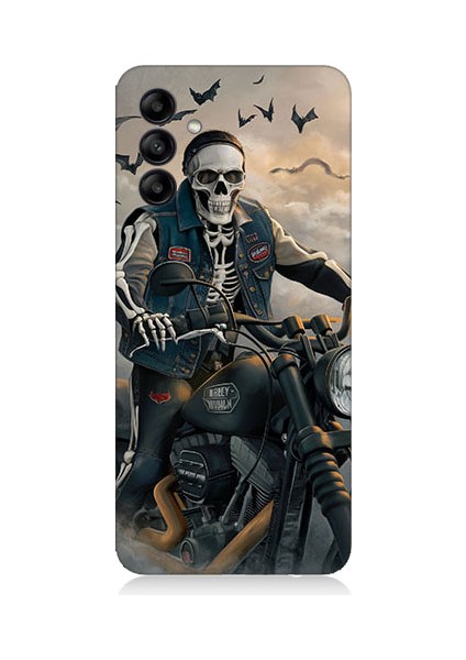Samsung Galaxy A35 Uyumlu Iskelet Motosiklet Desenli Silikon Kılıf
