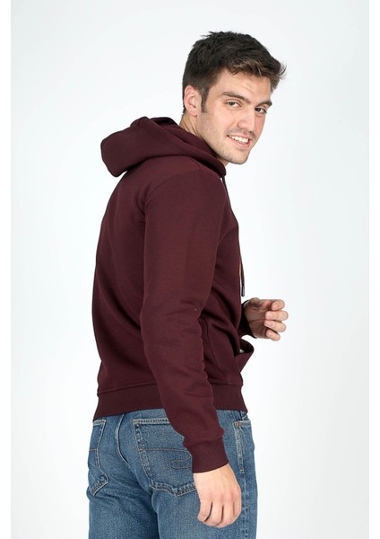 Gregory Erkek Kapüşonlu Sweatshirt Mürdüm