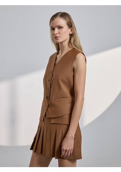 Kadın Yelek-Kahverengi fiyatları