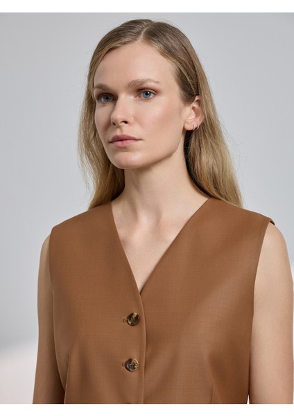 Kadın Yelek-Kahverengi fırsatları
