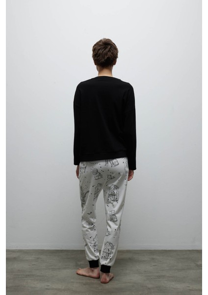 Kadın Pamuklu Cepli Uzun Pijama Altı fırsatları