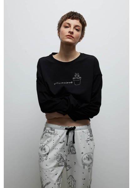 Kadın Pamuklu Cepli Uzun Pijama Altı indirimleri