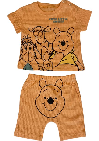 The Pooh Baskılı 2'li Takım - Turuncu
